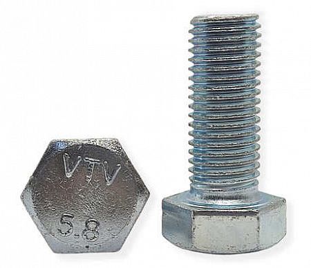 Болт DIN 933 М10х40 ( 5.8 ) цинк КГ полн. рез.